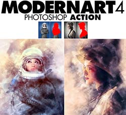 极品PS动作－现代水墨艺术（第四版）：ModernArt 4 Photoshop Action